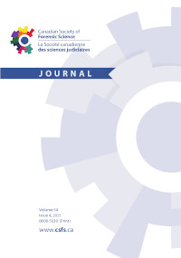 Canadian Society Of Forensic Science Journal