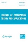 Journal Of Optimization Theory And Applications