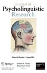 Journal Of Psycholinguistic Research
