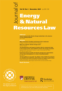 Journal Of Energy & Natural Resources Law