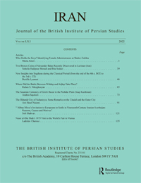 Iran-journal Of The British Institute Of Persian Studies