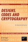 Designs Codes And Cryptography