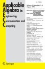 Applicable Algebra In Engineering Communication And Computing