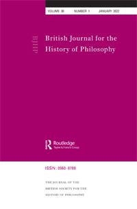 British Journal For The History Of Philosophy