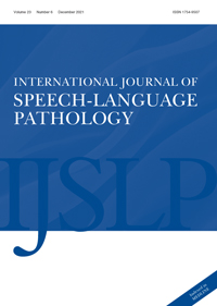 International Journal Of Speech-language Pathology