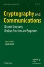 Cryptography And Communications-discrete-structures Boolean Functions And Sequences