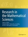 Research In The Mathematical Sciences